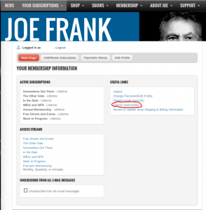 01.2-Your-Membership-Information-Joe-Frank---The-Official-Website