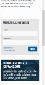 Login at bottom - Mobile